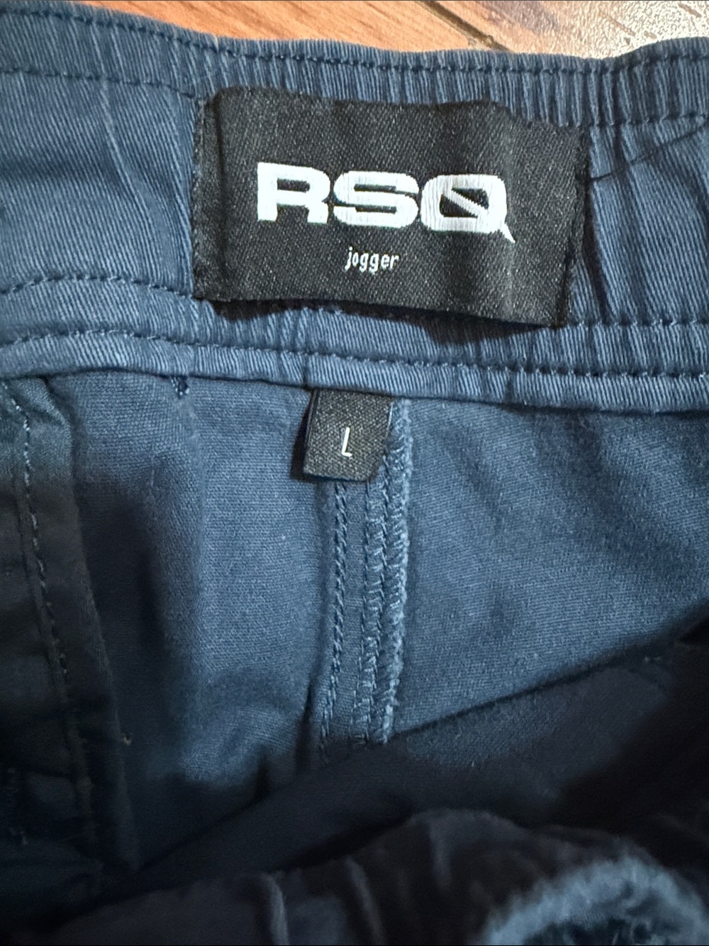 🆕RSQ Men's Dark Navy Blue Side Pocket Drawstring Cotton Joggers::NWT:: - Picture 2 of 7
